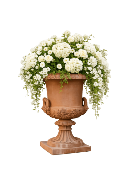 Terracotta-Pokal aus Impruneta im Empire-Stil – majestätische Eleganz und toskanische Handwerkskunst